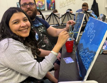 Paint and sip El Paso event at Crafty Art Studios